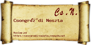 Csongrádi Neszta névjegykártya